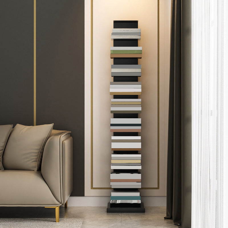 Contemporary Style Metal Bookshelf Open Bookcase for Living Room