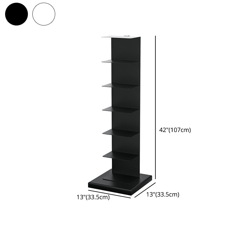 Contemporary Style Metal Bookshelf Open Bookcase for Living Room