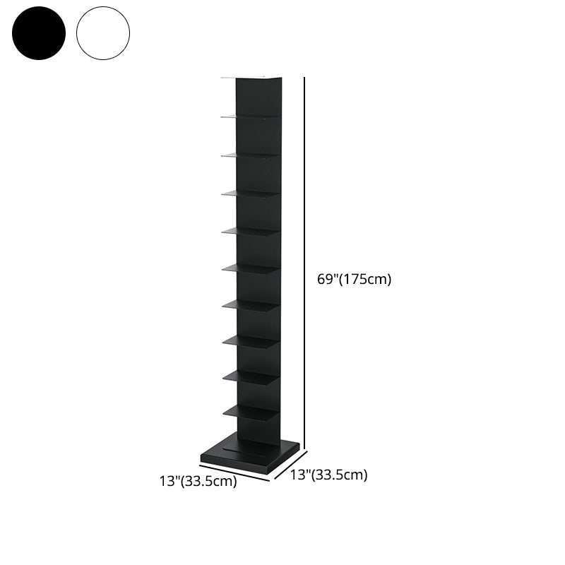 Contemporary Style Metal Bookshelf Open Bookcase for Living Room
