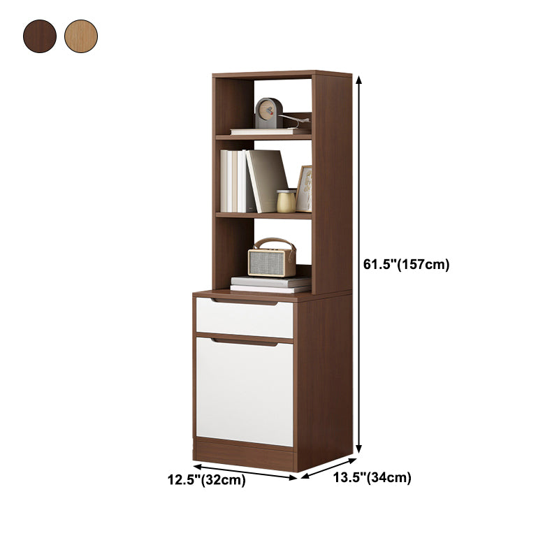 Vertical Shelf Bookcase Engineered Wood Book Shelf for Study Room