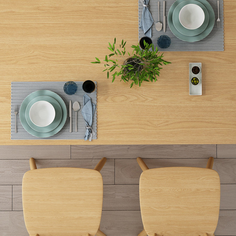 Modern Solid Wood Table and Bench Set 1/2/3/4/5 Pieces Rectangular Dining Set