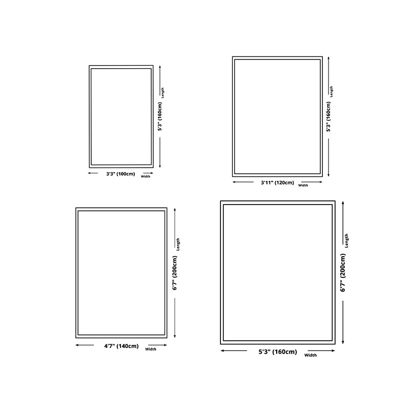 Gray Simple Carpet Polyester Geometric Carpet Stain Resistant Carpet for Living Room