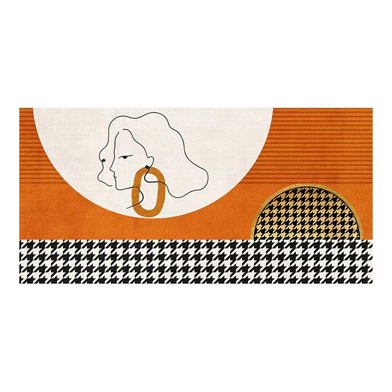 Beige Kids Rug Polyester Color Piece Rug Stain Resistant Rug for Bedroom