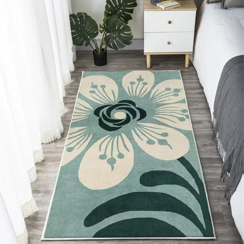Beige Kids Rug Polyester Color Piece Rug Stain Resistant Rug for Bedroom