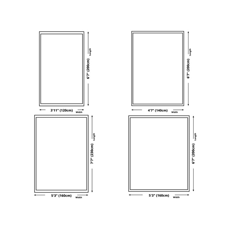 Black Modern Carpet Polyester Geometric Carpet Washable Rug for Home Decoration