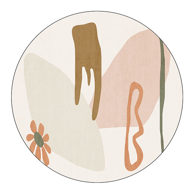 Green Nordic Rug Polyester Color Block Rug Stain Resistant Rug for Living Room