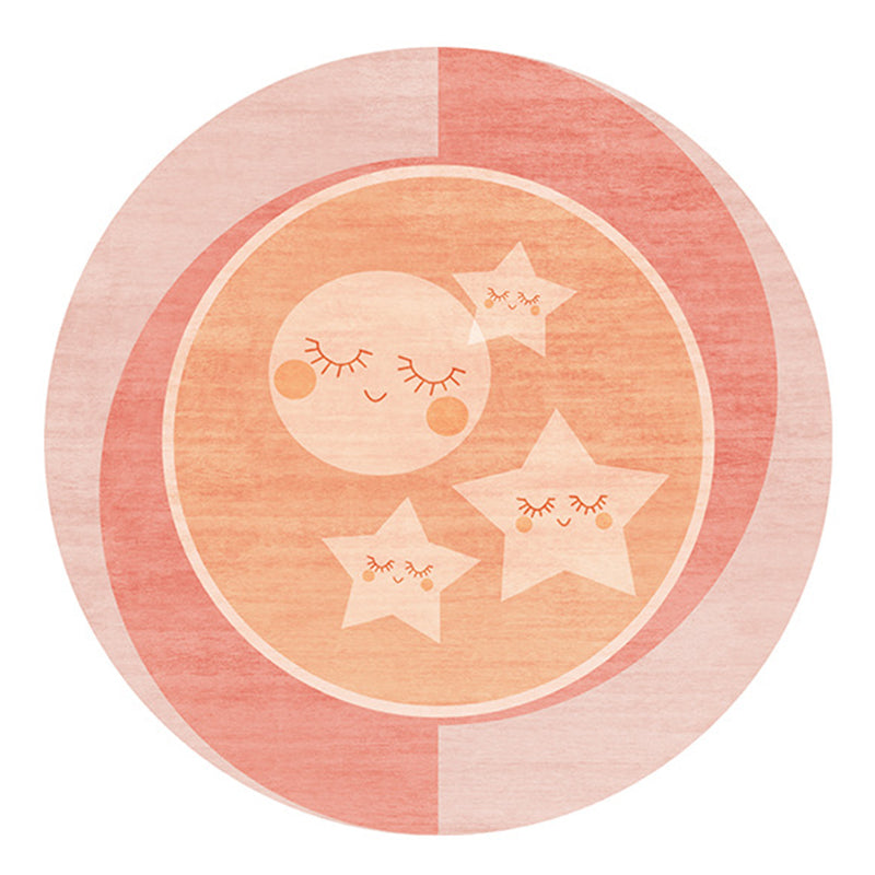 Pink Modern Carpet Polyester Color Lump Carpet Washable Carpet for Living Room