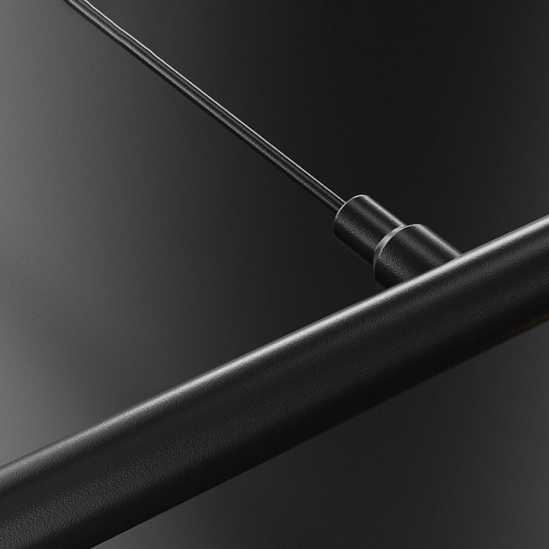 Metal Cylinder Hanging Lights Modern Multi Lights Pendant Light Fixtures in Black