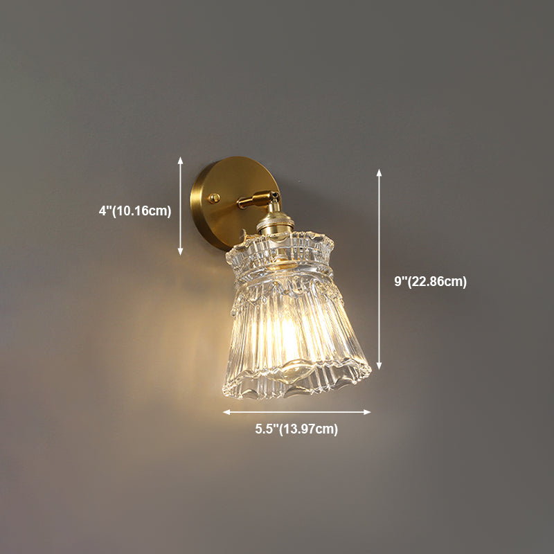 Glass Geometric Wall Sconce Lighting Industrial Style 1 Light Wall Mounted Light