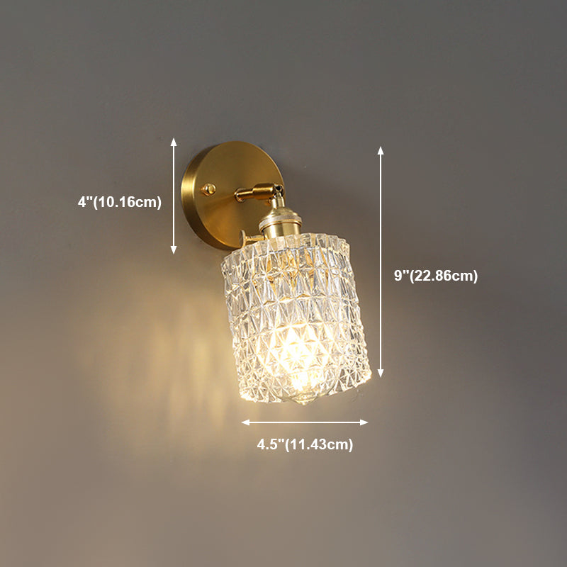 Glass Geometric Wall Sconce Lighting Industrial Style 1 Light Wall Mounted Light