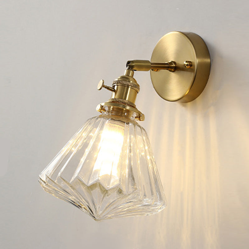 Glass Geometric Wall Sconce Lighting Industrial Style 1 Light Wall Lamps