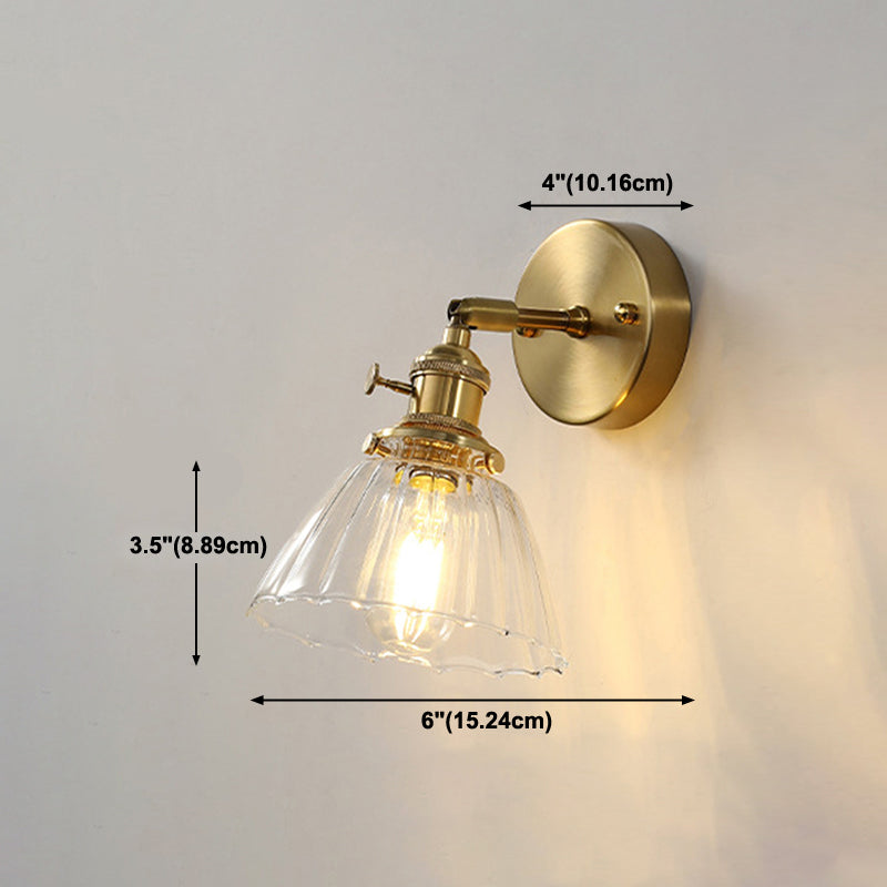 Glass Geometric Wall Sconce Lighting Industrial Style 1 Light Wall Lamps