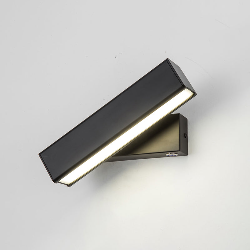 Square Shade Metal Wall Sconce Modern 1-Light Wall Mount Lighting