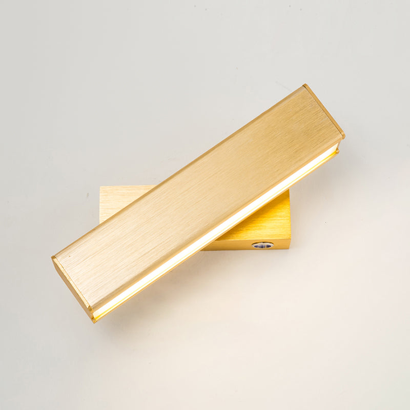 Square Shade Metal Wall Sconce Modern 1-Light Wall Mount Lighting