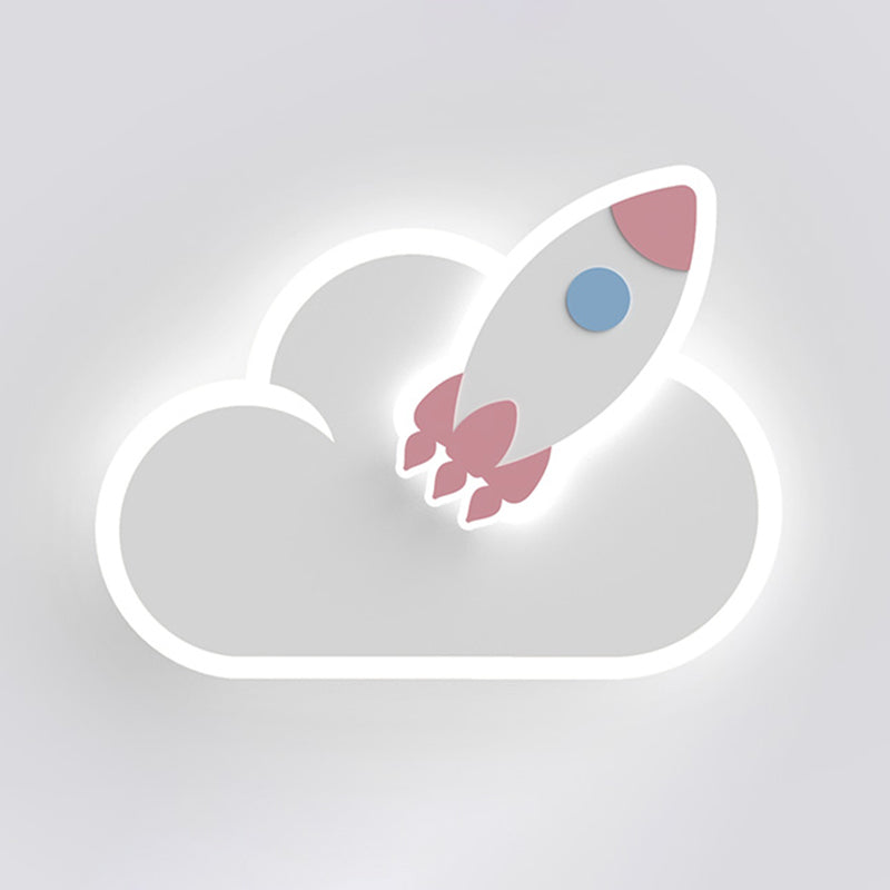 Metal Wall Sconce Lighting Kids Style LED Wall Mounted Lighting