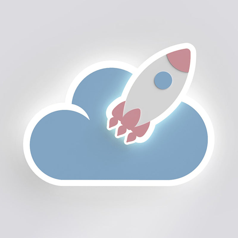 Metal Wall Sconce Lighting Kids Style LED Wall Mounted Lighting