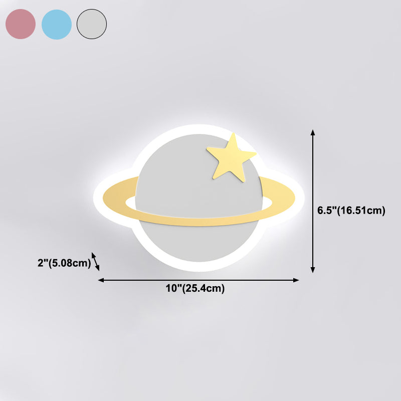 Metal Wall Sconce Lighting Kids Style LED Wall Mounted Lighting