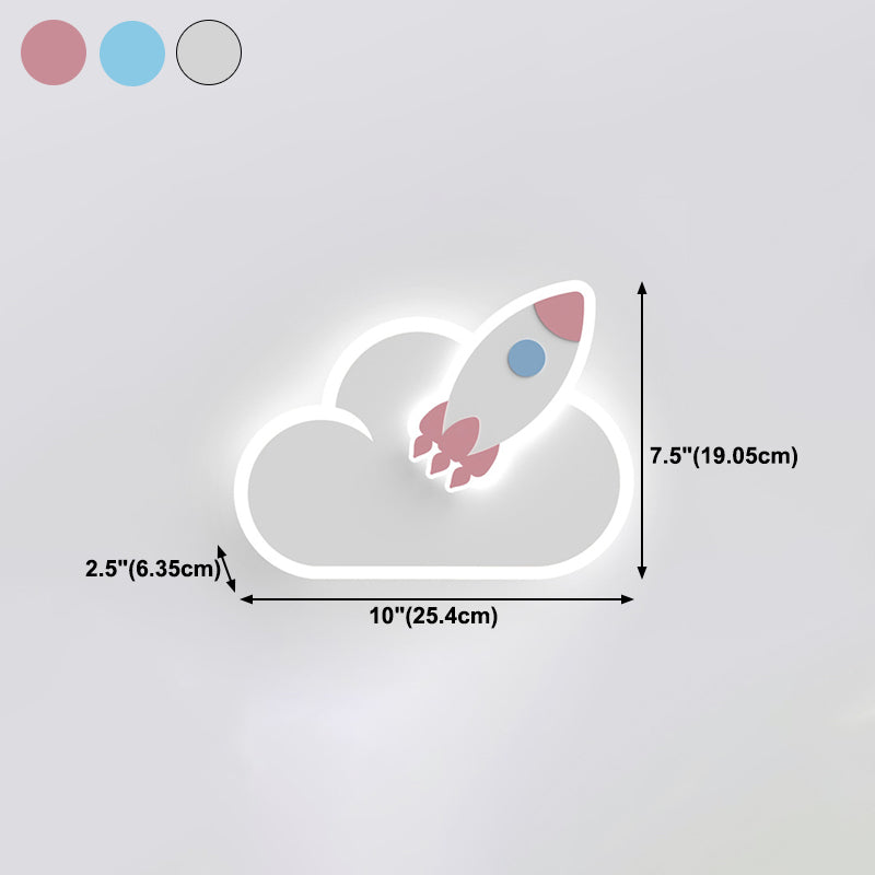 Metal Wall Sconce Lighting Kids Style LED Wall Mounted Lighting