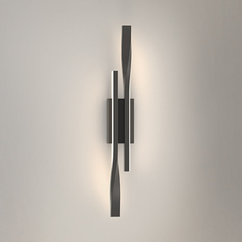 Contemporary Metal Wall Light Straight LED Wall Sconce for Living Room