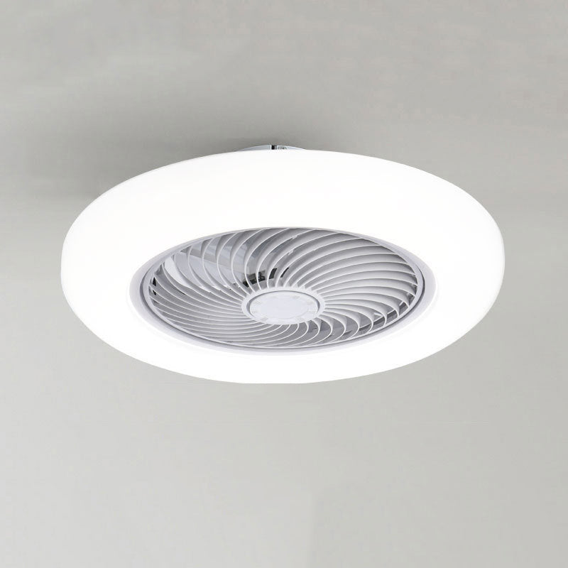 Simple LED Ceiling Fan Light 1-Light Ceiling Mount Lamp with Acrylic Shade for Bedroom
