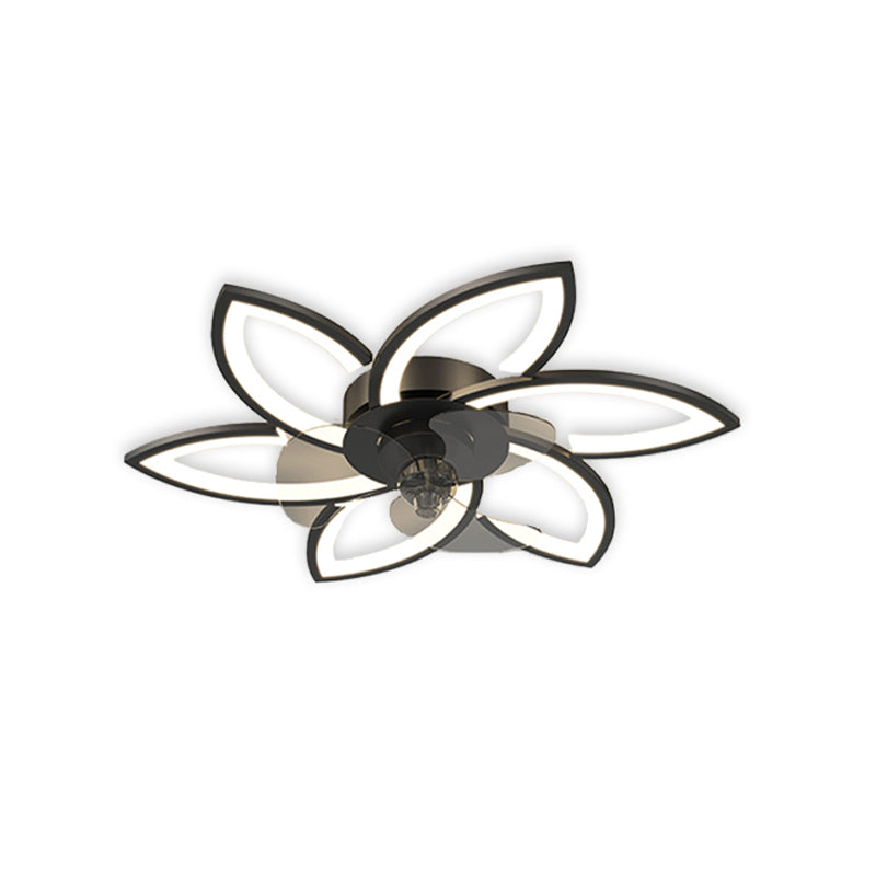 Modern LED Ceiling Fan Light Simple Ceiling Mount Lamp with Acrylic Shade for Bedroom