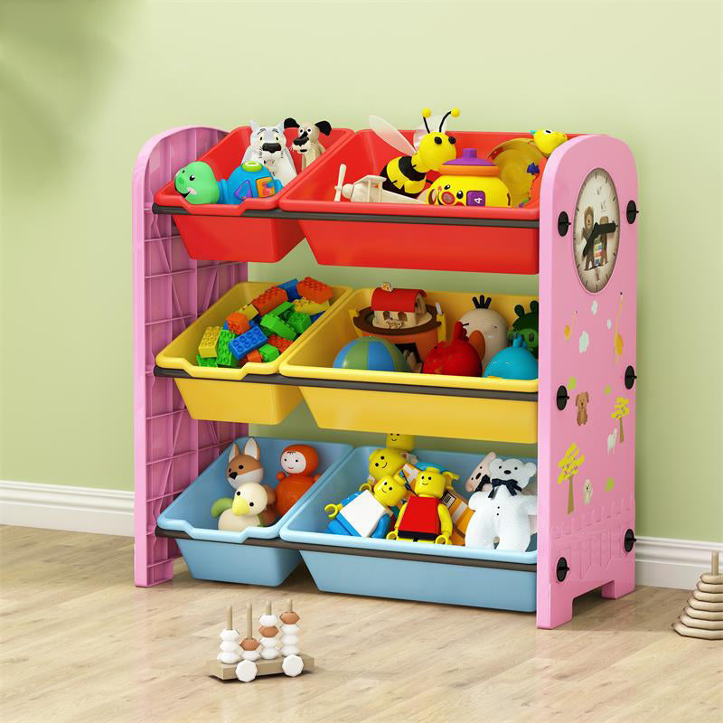 Contemporary Plastic Bookcase Closed Back Bookcase for Living Room