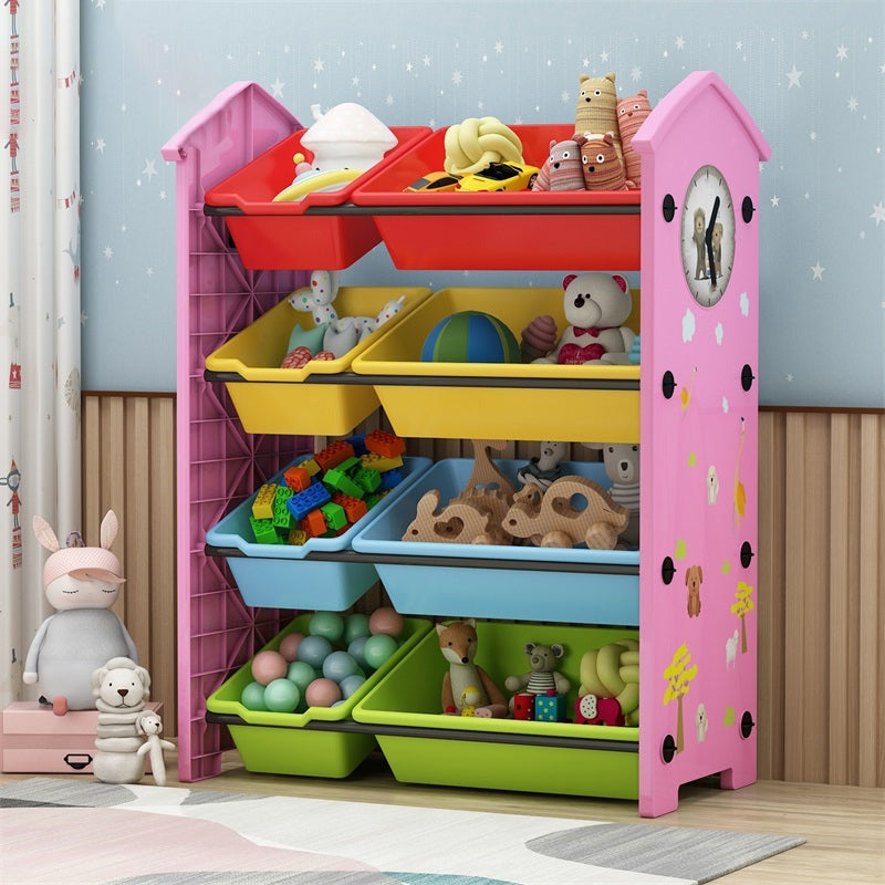 Contemporary Plastic Bookcase Closed Back Bookcase for Living Room