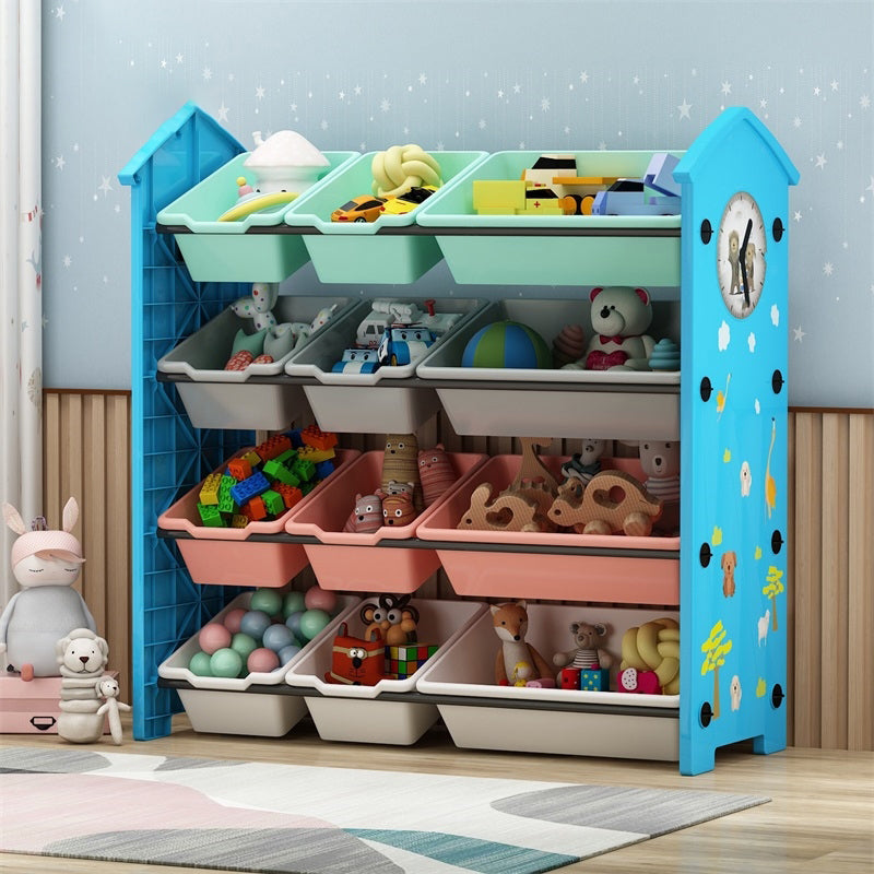 Contemporary Plastic Bookcase Closed Back Bookcase for Living Room