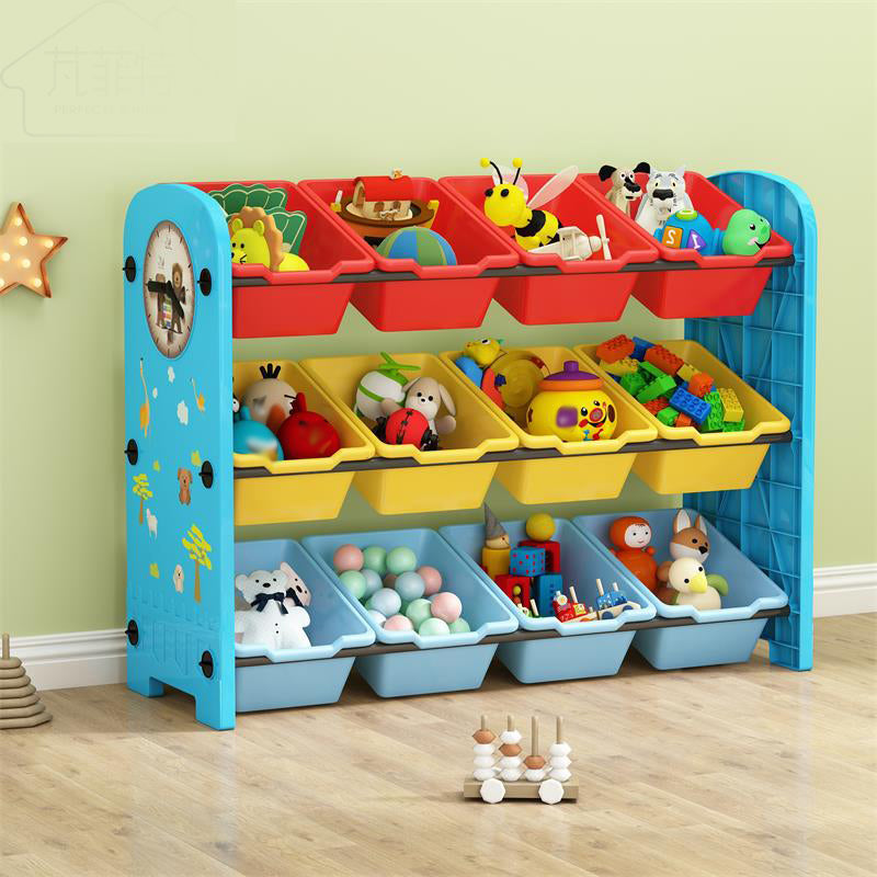 Contemporary Plastic Bookcase Closed Back Bookcase for Living Room