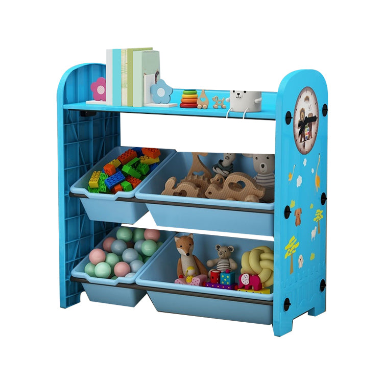 Contemporary Plastic Bookcase Closed Back Bookcase for Living Room