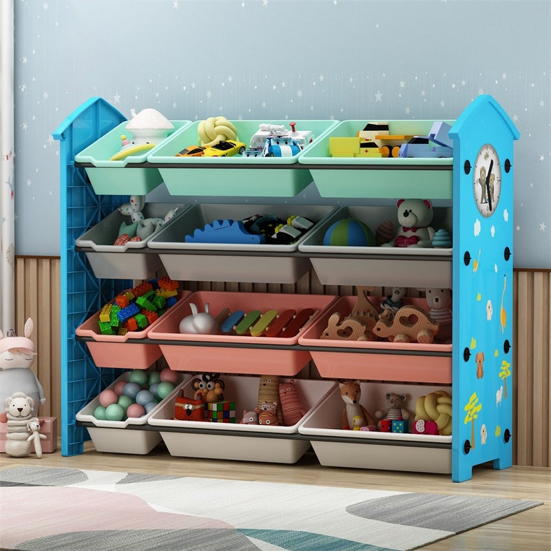 Contemporary Plastic Bookcase Closed Back Bookcase for Living Room