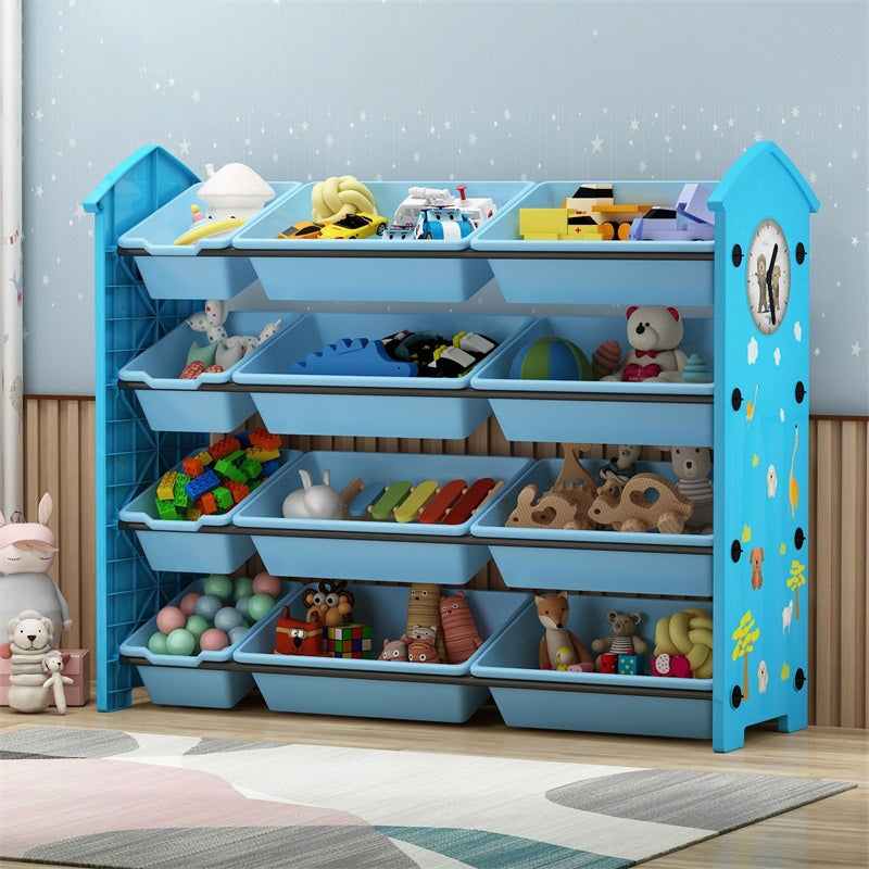 Contemporary Plastic Bookcase Closed Back Bookcase for Living Room