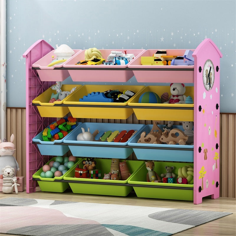 Contemporary Plastic Bookcase Closed Back Bookcase for Living Room