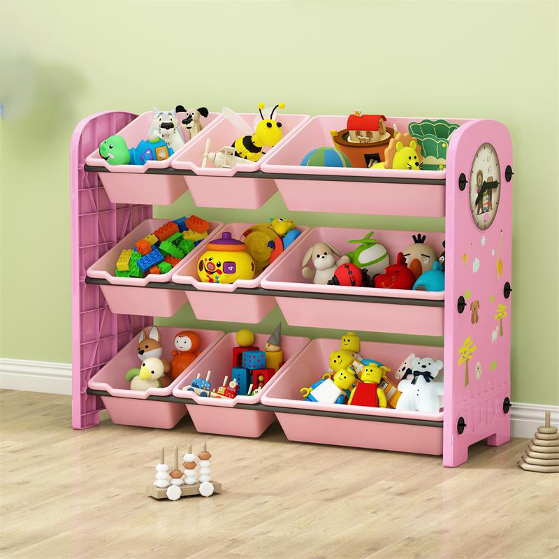 Contemporary Plastic Bookcase Closed Back Bookcase for Living Room