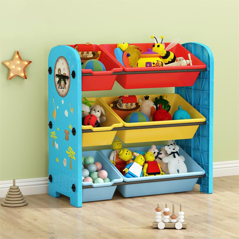 Contemporary Plastic Bookcase Closed Back Bookcase for Living Room