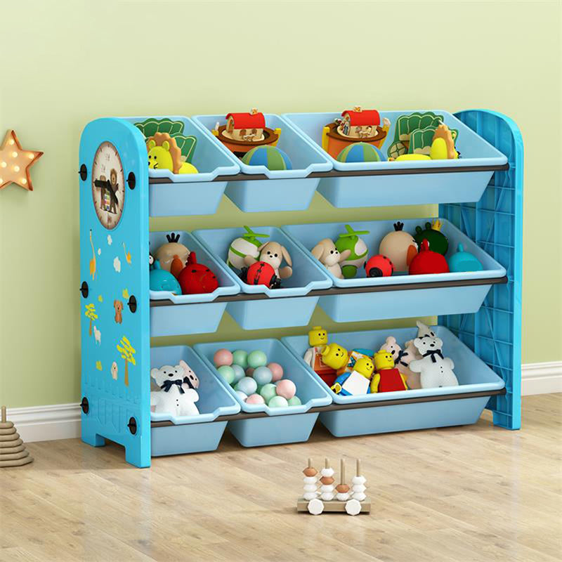 Contemporary Plastic Bookcase Closed Back Bookcase for Living Room