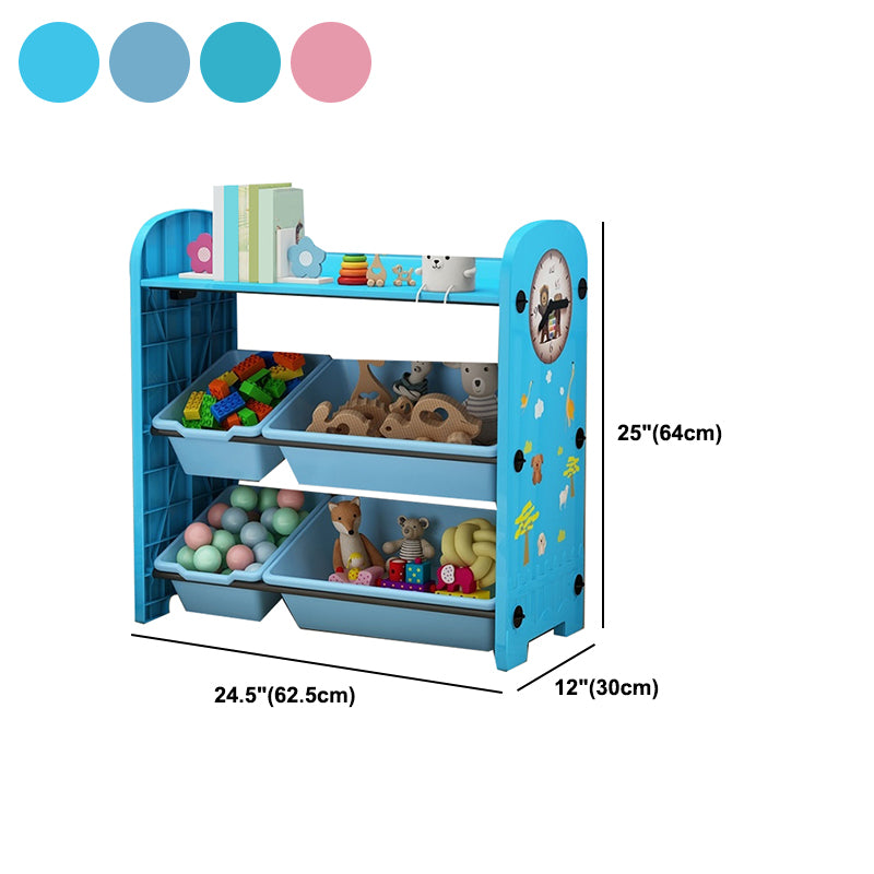 Contemporary Plastic Bookcase Closed Back Bookcase for Living Room