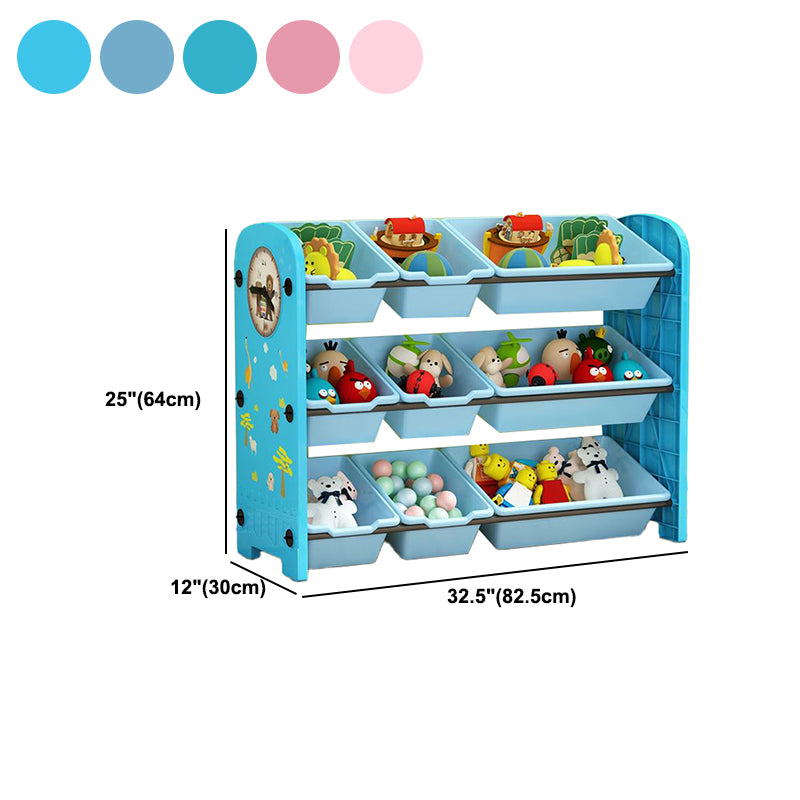 Contemporary Plastic Bookcase Closed Back Bookcase for Living Room