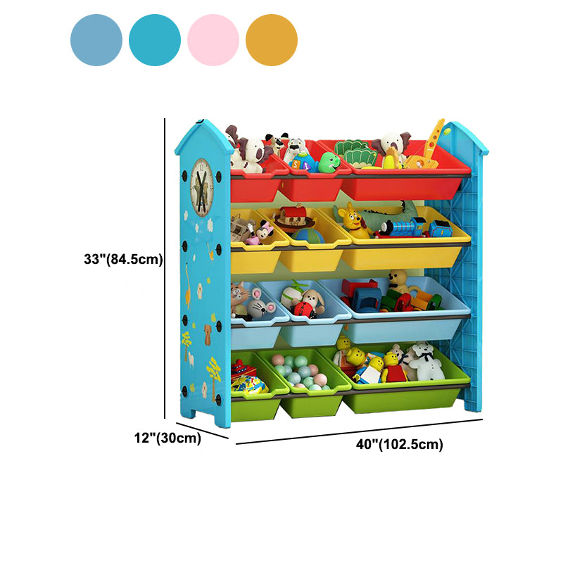 Contemporary Plastic Bookcase Closed Back Bookcase for Living Room