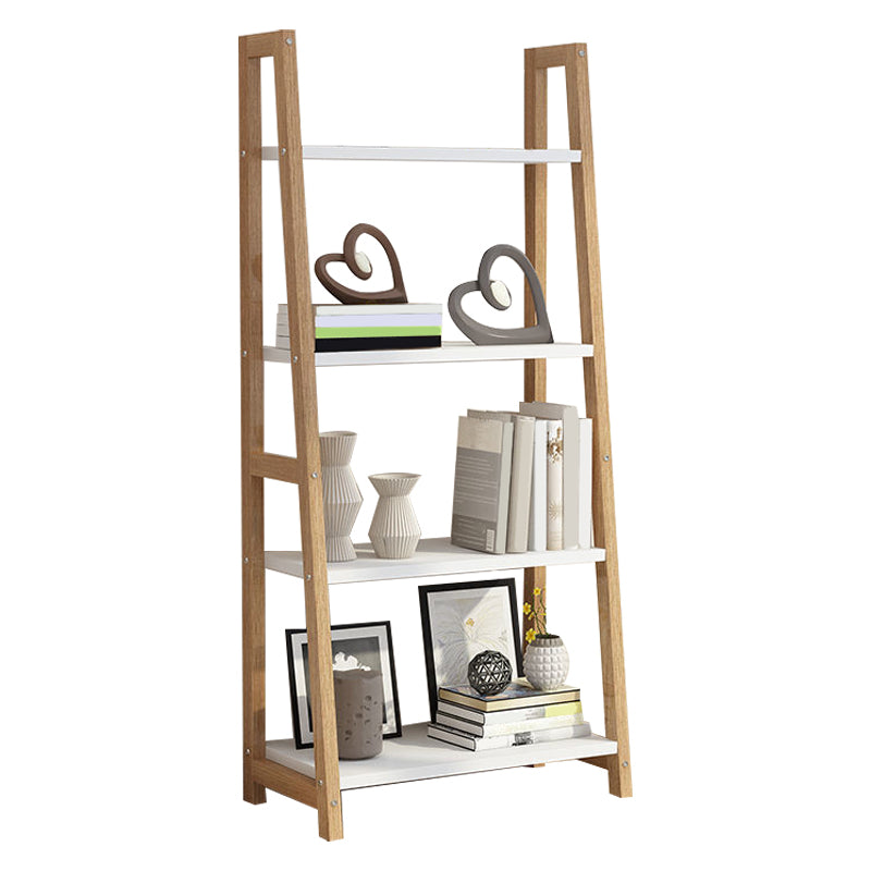 Contemporary Wooden Shelf Bookcase Vertical Bookshelf for Home Office