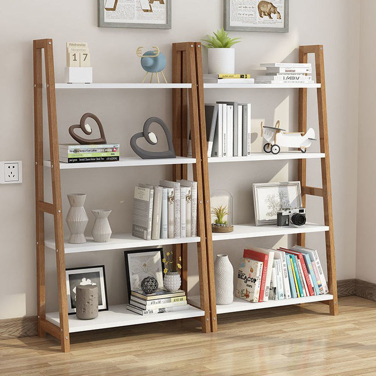 Contemporary Wooden Shelf Bookcase Vertical Bookshelf for Home Office