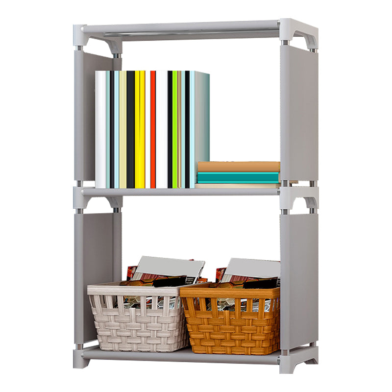 Contemporary Style Plastic Bookshelf Open Bookcase for Living Room