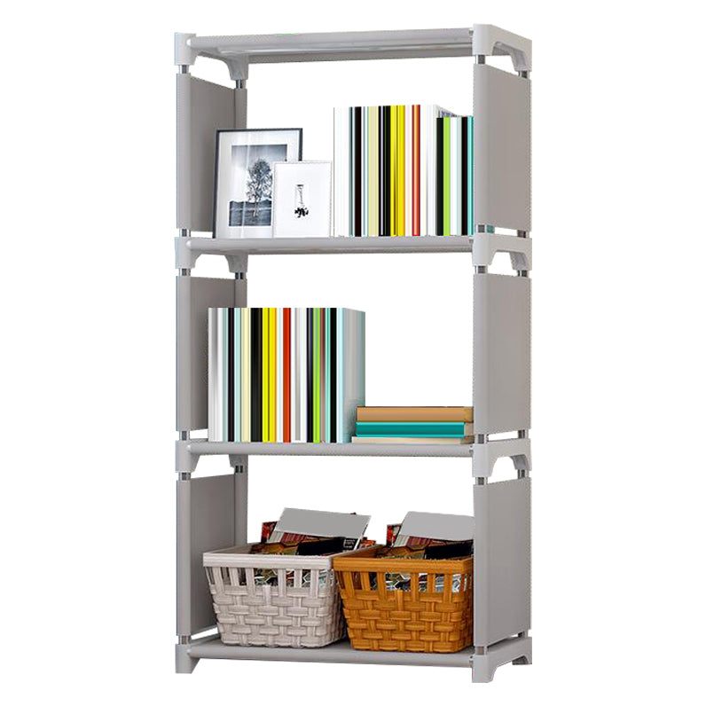 Contemporary Style Plastic Bookshelf Open Bookcase for Living Room