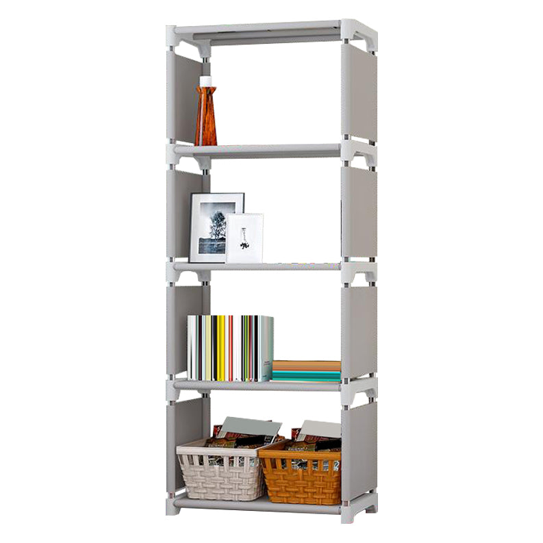 Contemporary Style Plastic Bookshelf Open Bookcase for Living Room