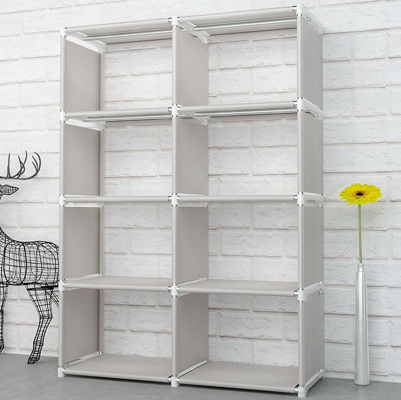 Contemporary Style Plastic Bookshelf Open Bookcase for Living Room