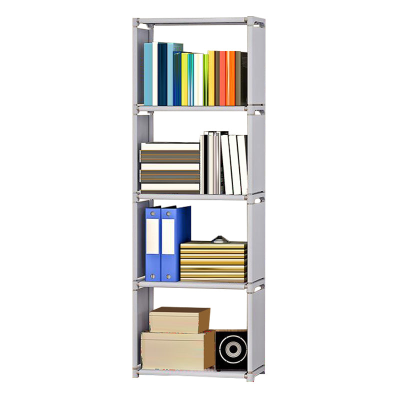 Contemporary Style Plastic Bookshelf Open Bookcase for Living Room