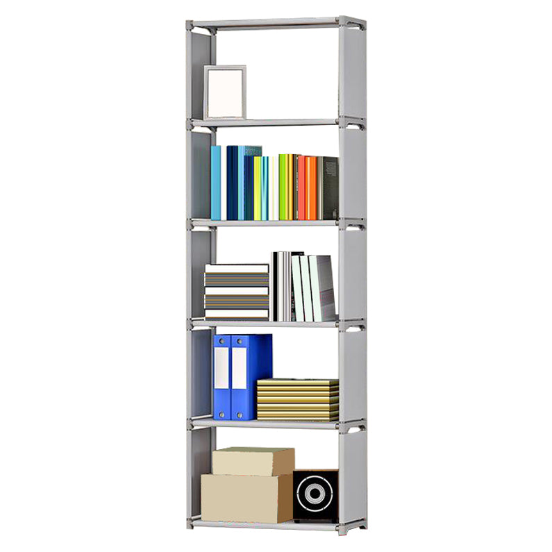 Contemporary Style Plastic Bookshelf Open Bookcase for Living Room