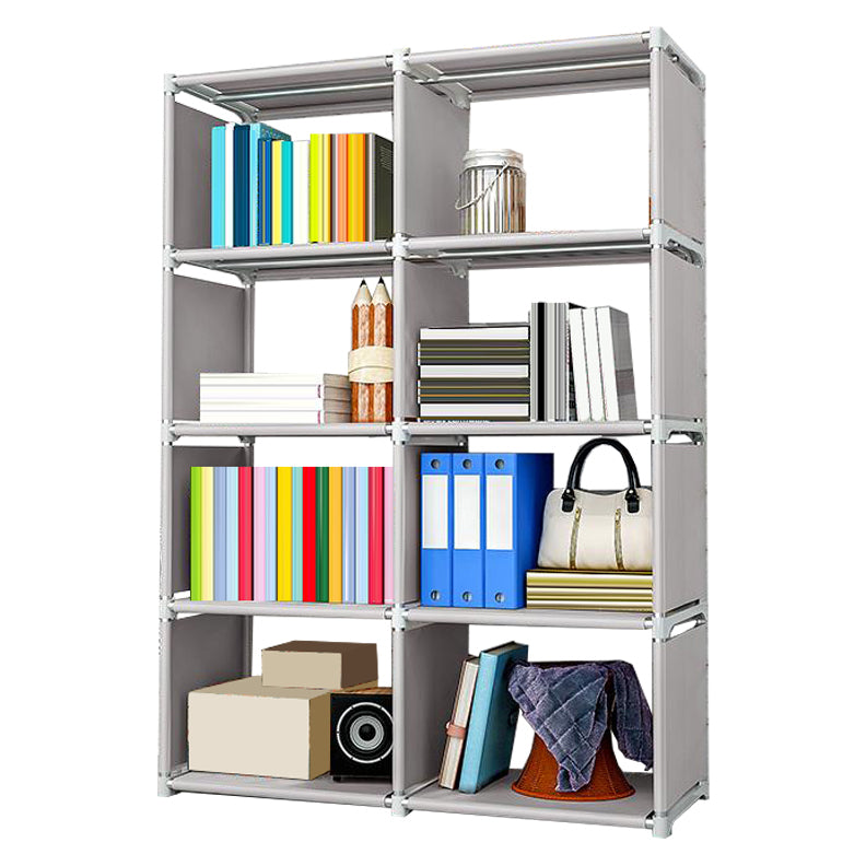 Contemporary Style Plastic Bookshelf Open Bookcase for Living Room