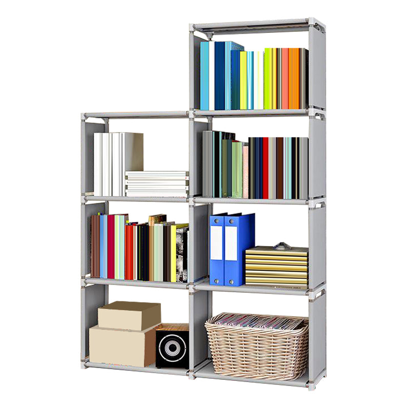 Contemporary Style Plastic Bookshelf Open Bookcase for Living Room