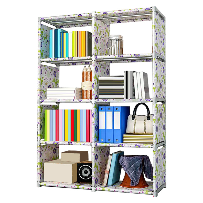 Contemporary Style Plastic Bookshelf Open Bookcase for Living Room